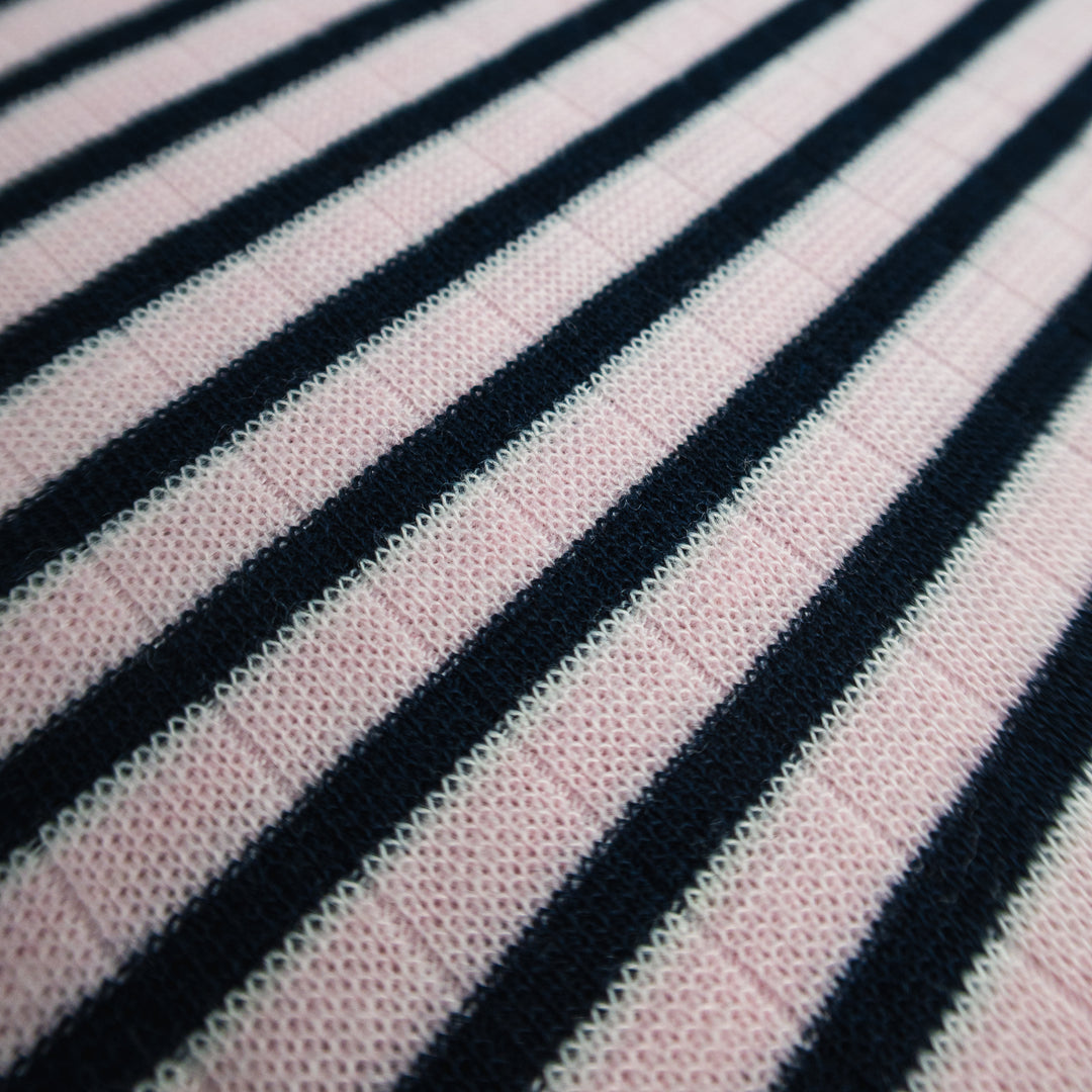 Turtleneck Fine Knit | Blush & Navy
