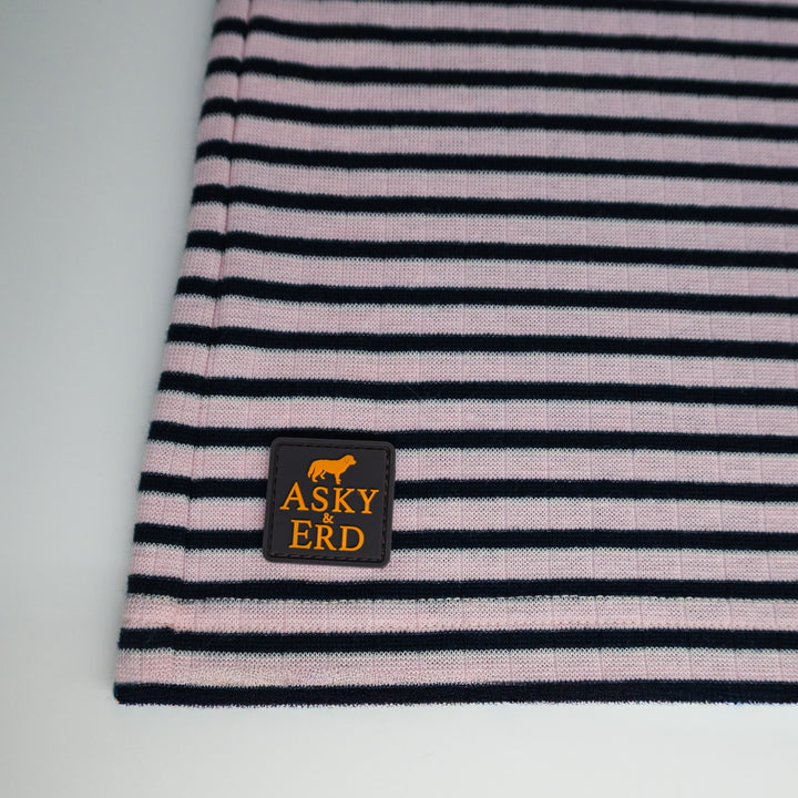 AskyxHuman Fine Knit Long Sleeve | Blush & Navy