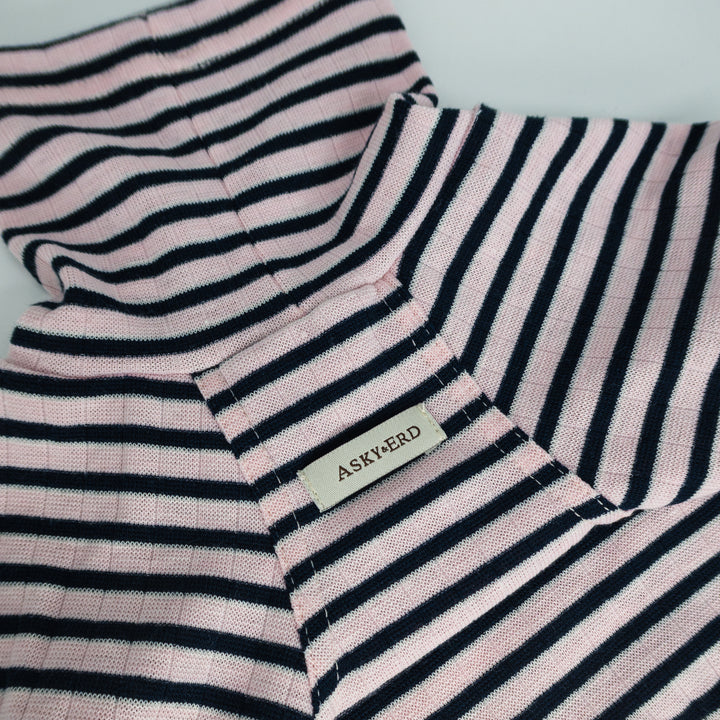Onesie Fine Knit | Blush & Navy