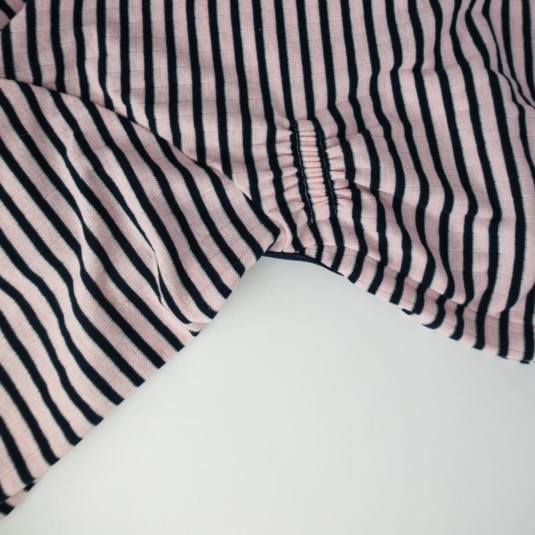 Onesie Fine Knit | Blush & Navy