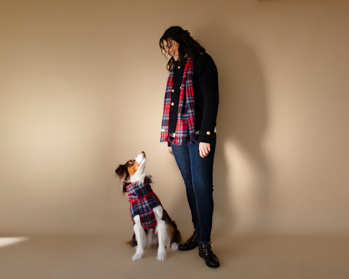 AskyxHuman | Crimson Tartan Plaid Scarf
