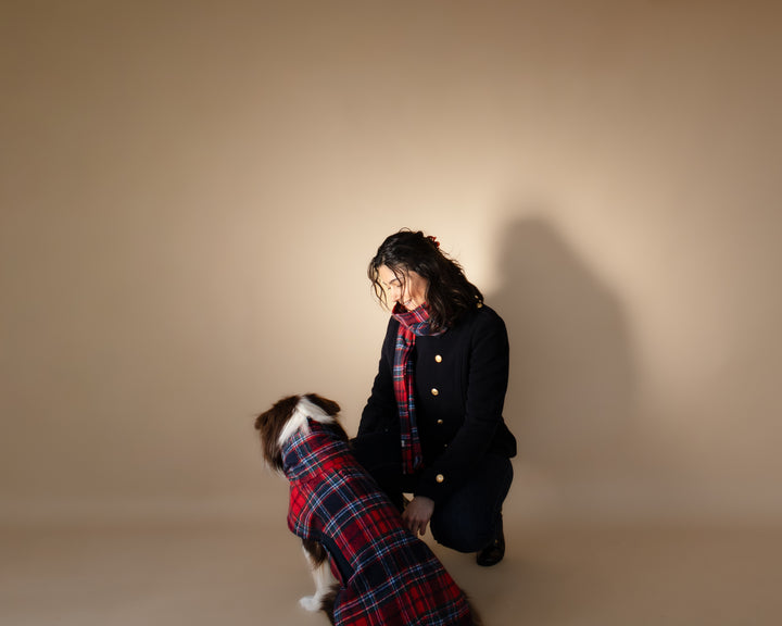 AskyxHuman | Crimson Tartan Plaid Scarf