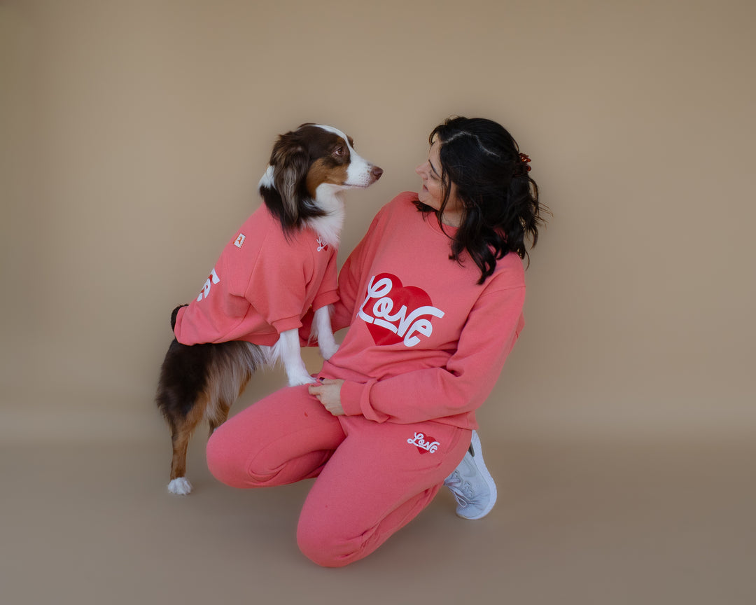 AskyxHuman | Love Sweatshirt | Coral Rose