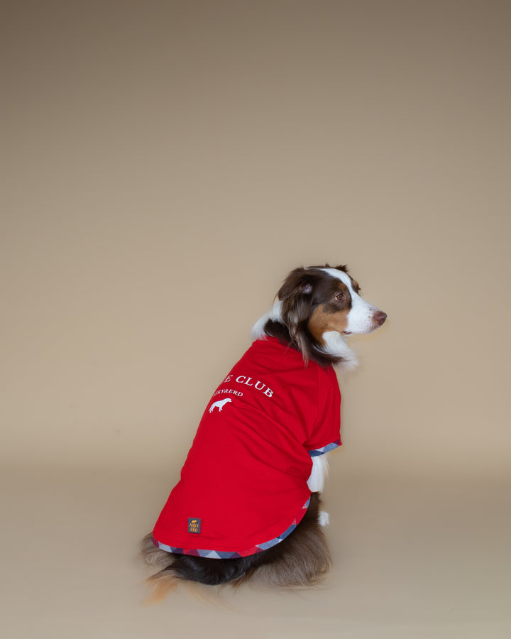 Love Club Tshirt | Crimson Check