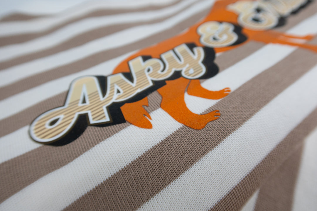 Heritage Stripe Tshirt | Oat Latte