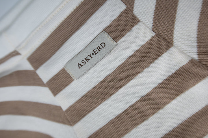 Heritage Stripe Tshirt | Oat Latte