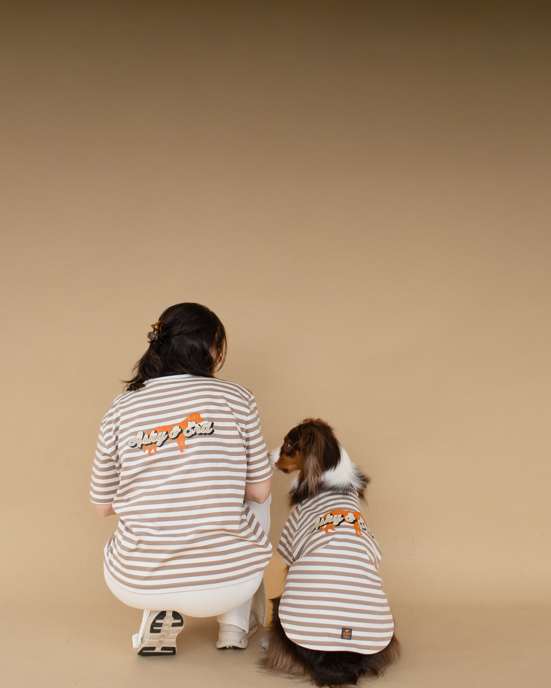 Heritage Stripe Tshirt | Oat Latte