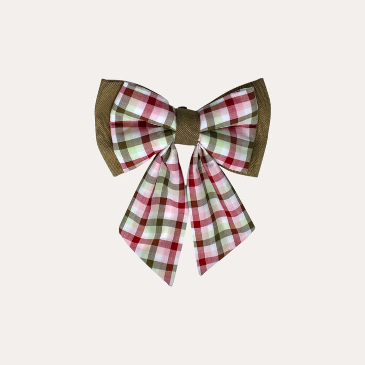 | Ribbon Bow | Mulberry Plaid