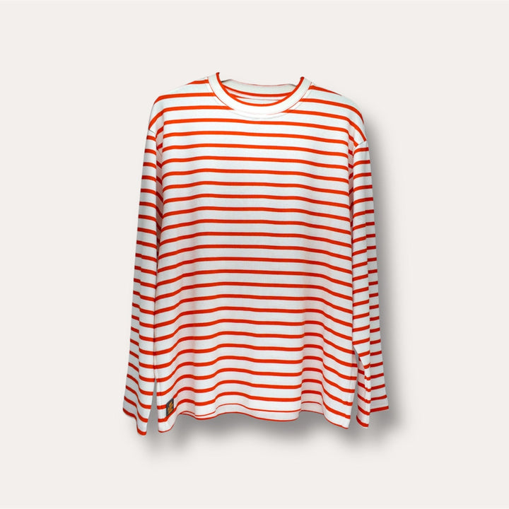 AskyxHuman | Turtleneck Tshirt | Tangerine Stripe