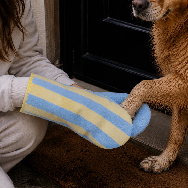 Soft Rituals | Drying Mitts | Butterscotch Stripe