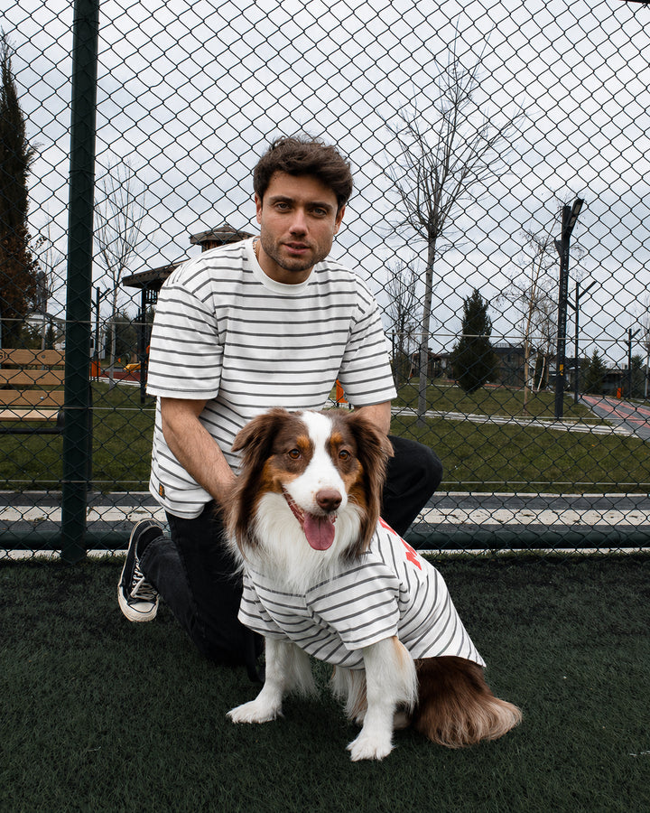 Doing My Best Club Stripe T-Shirt | Urban Grey