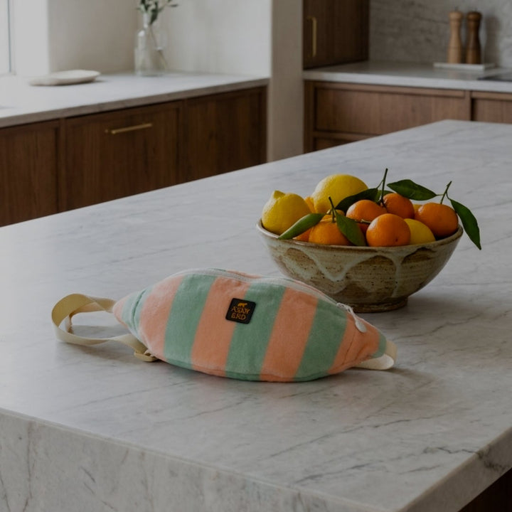Soft Rituals | Walk Bag | Seafoam & Salmon Stripe